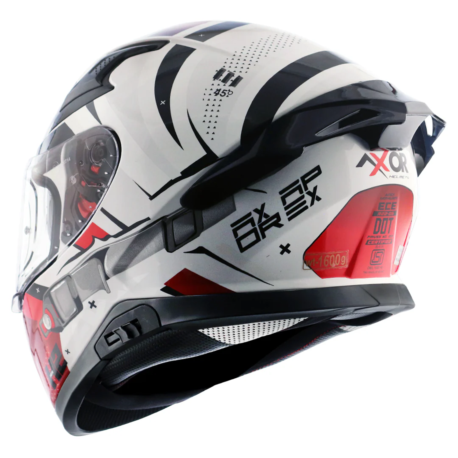Axor Apex Full Face Helmet - Hex-2 Black Red Gloss