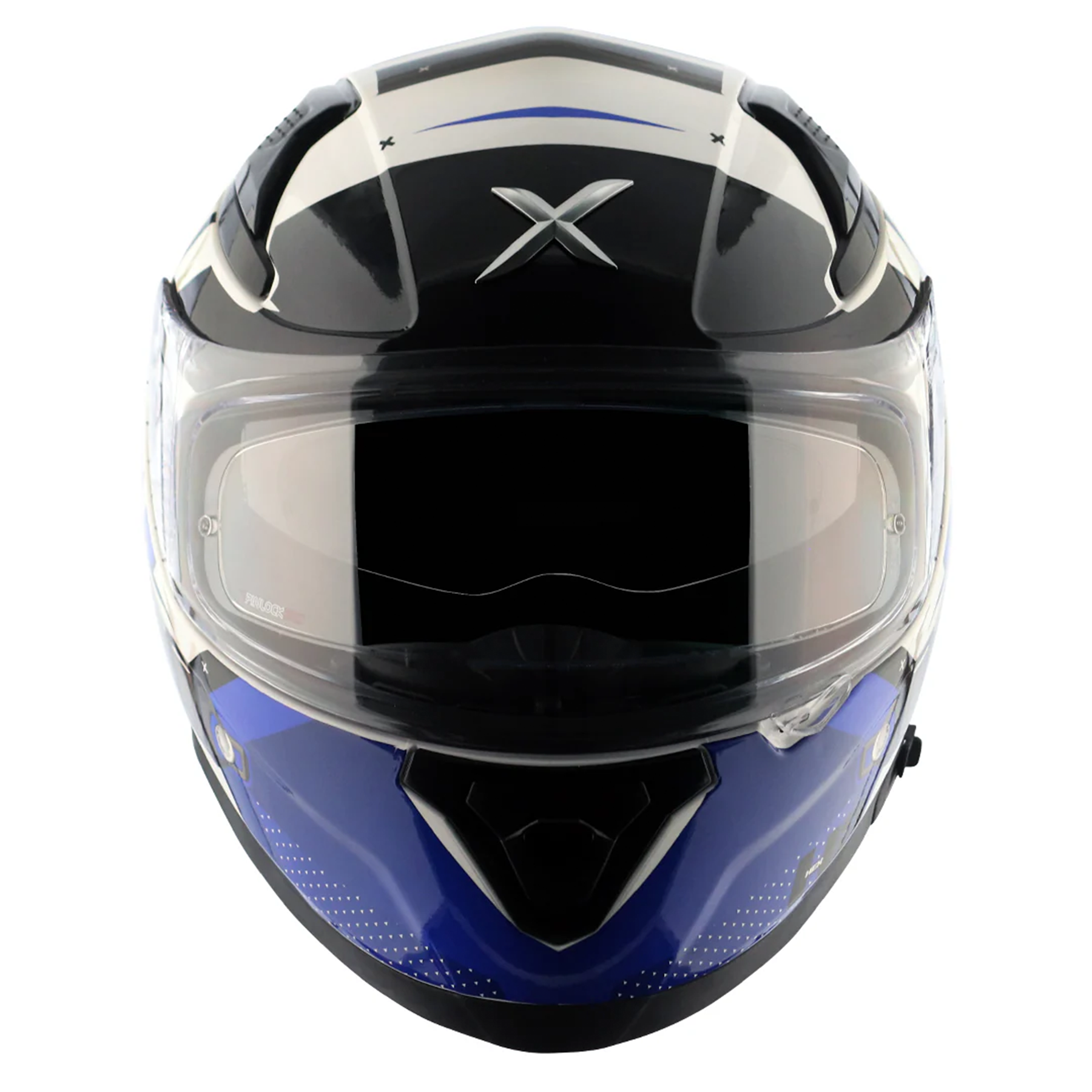 Axor Apex Full Face Helmet - Hex-2 White Blue Gloss