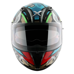 Axor Street Full Face Helmet - Bobby Black Blue Gloss