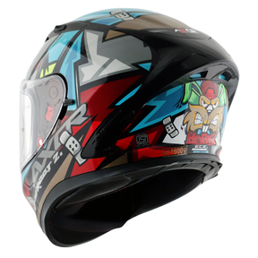 Axor Street Full Face Helmet - Bobby Black Blue Gloss
