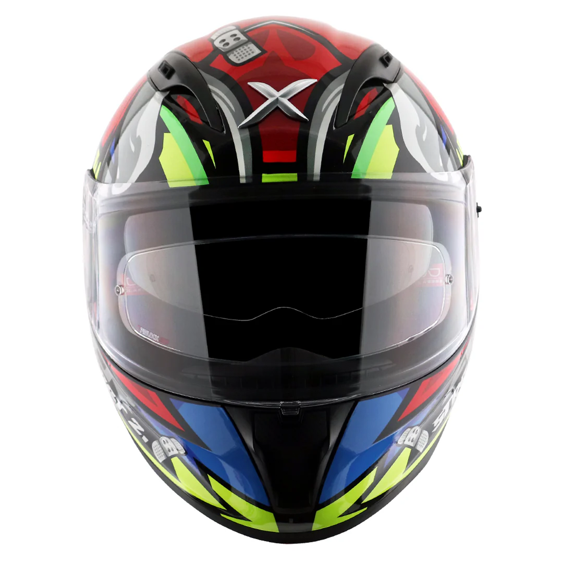 Axor Street Full Face Helmet - Bobby Black Red Gloss