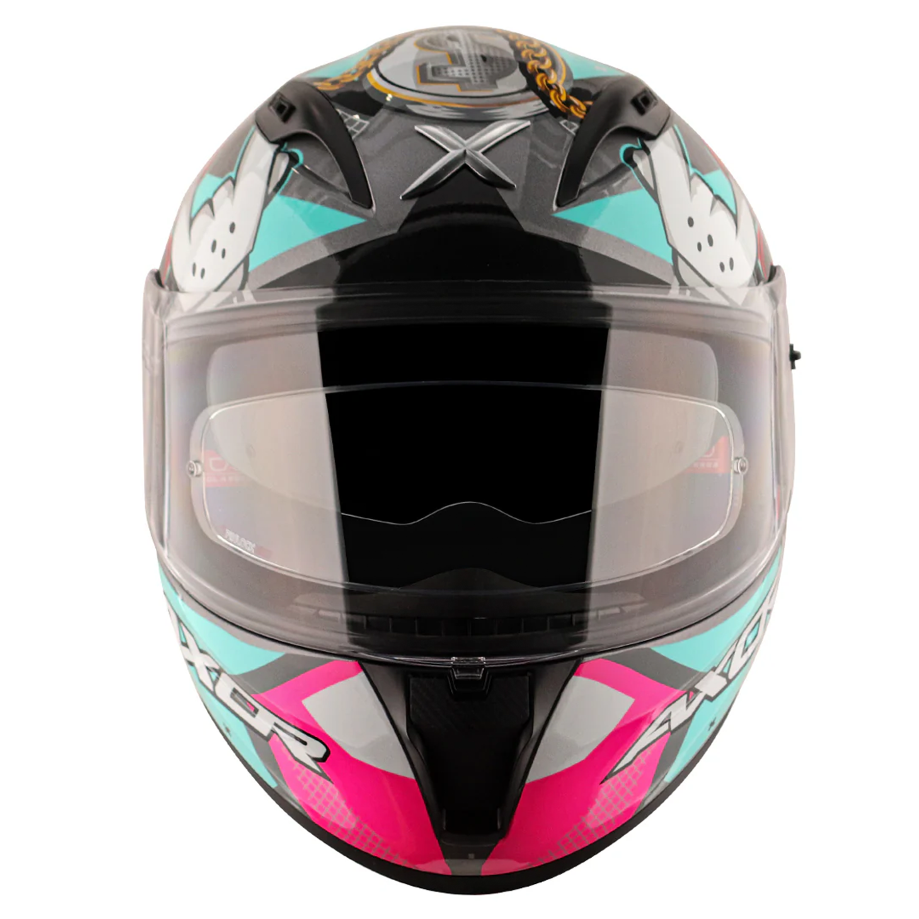 Axor Street Full Face Helmet - Hip Hop Athena Grey Mint Gloss