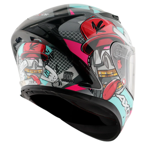 Axor Street Full Face Helmet - Hip Hop Athena Grey Mint Gloss