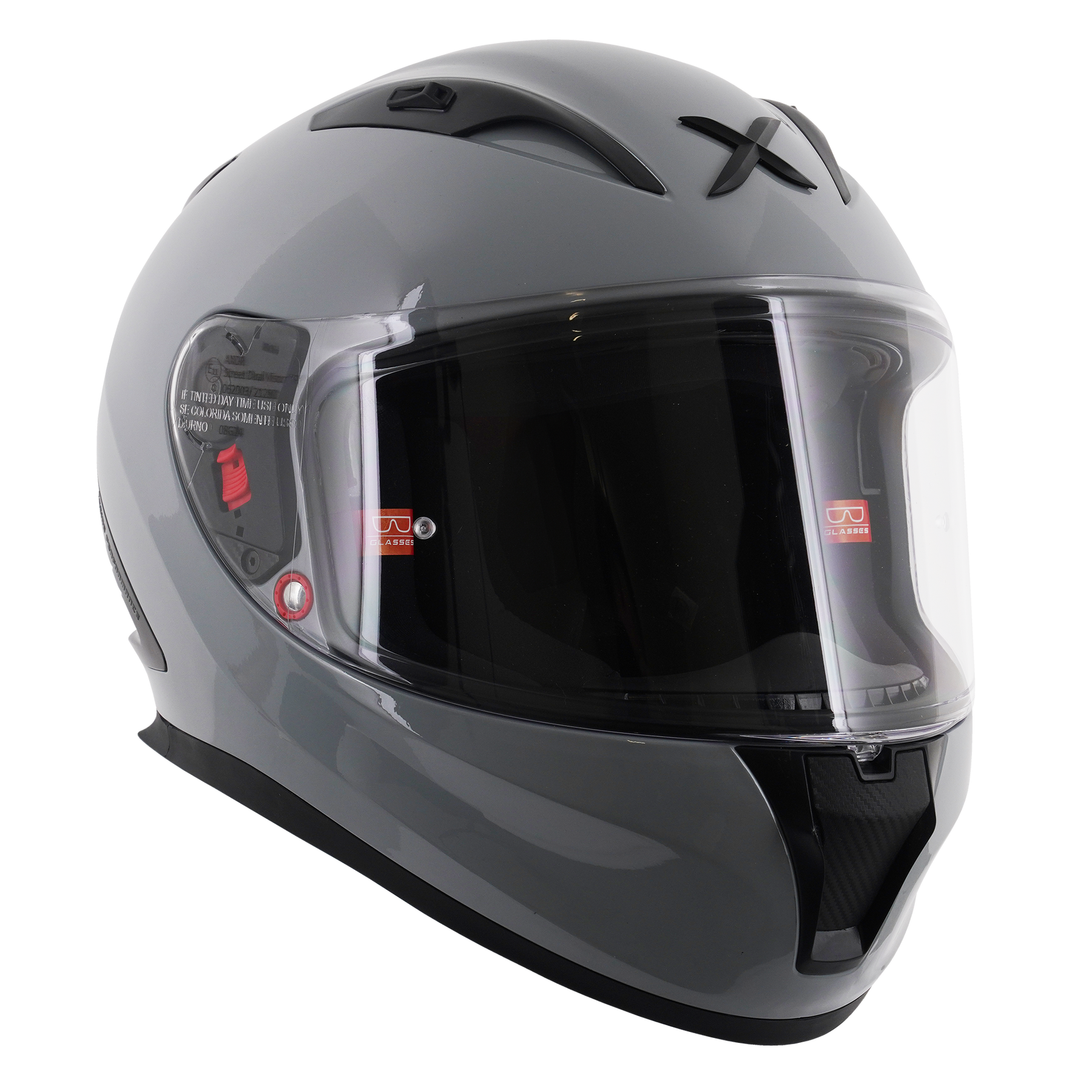 Axor Street Full Face Helmet - Solid Nardo Grey Gloss