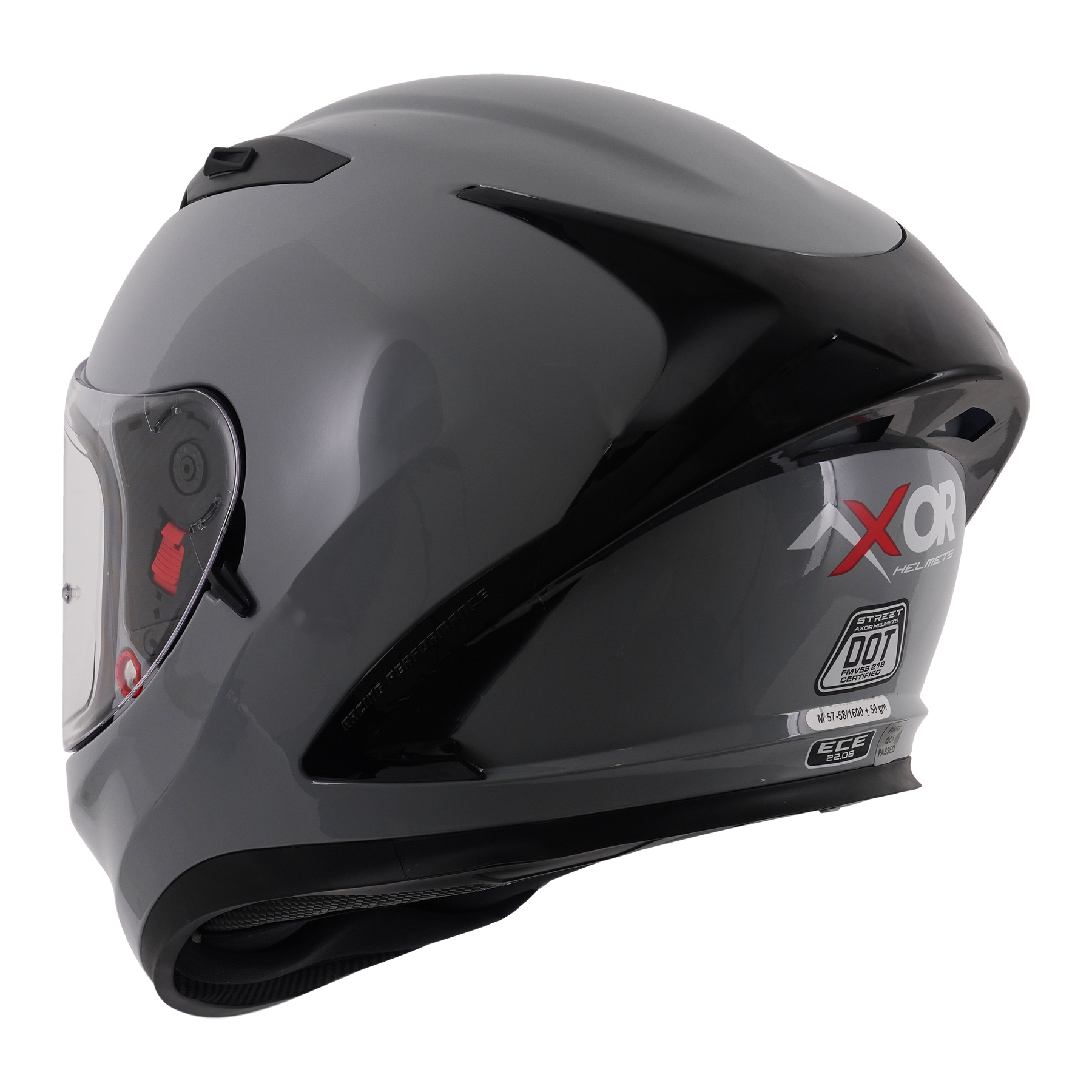 Axor Street Full Face Helmet - Solid Nardo Grey Gloss