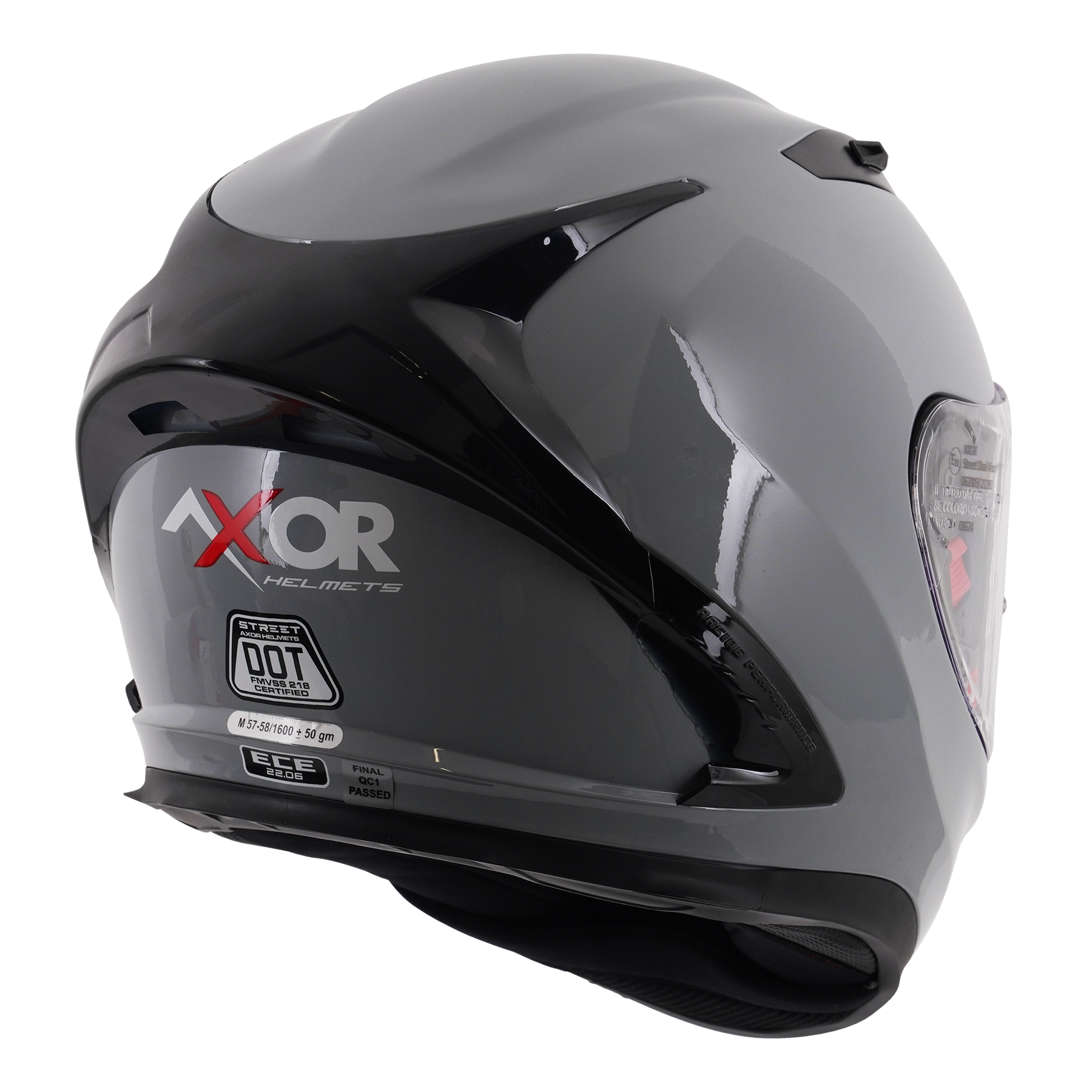 Axor Street Full Face Helmet - Solid Nardo Grey Gloss