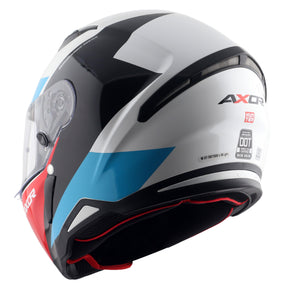 Axor Hunter SH890 Full Face Helmet - Turbo White Red Gloss