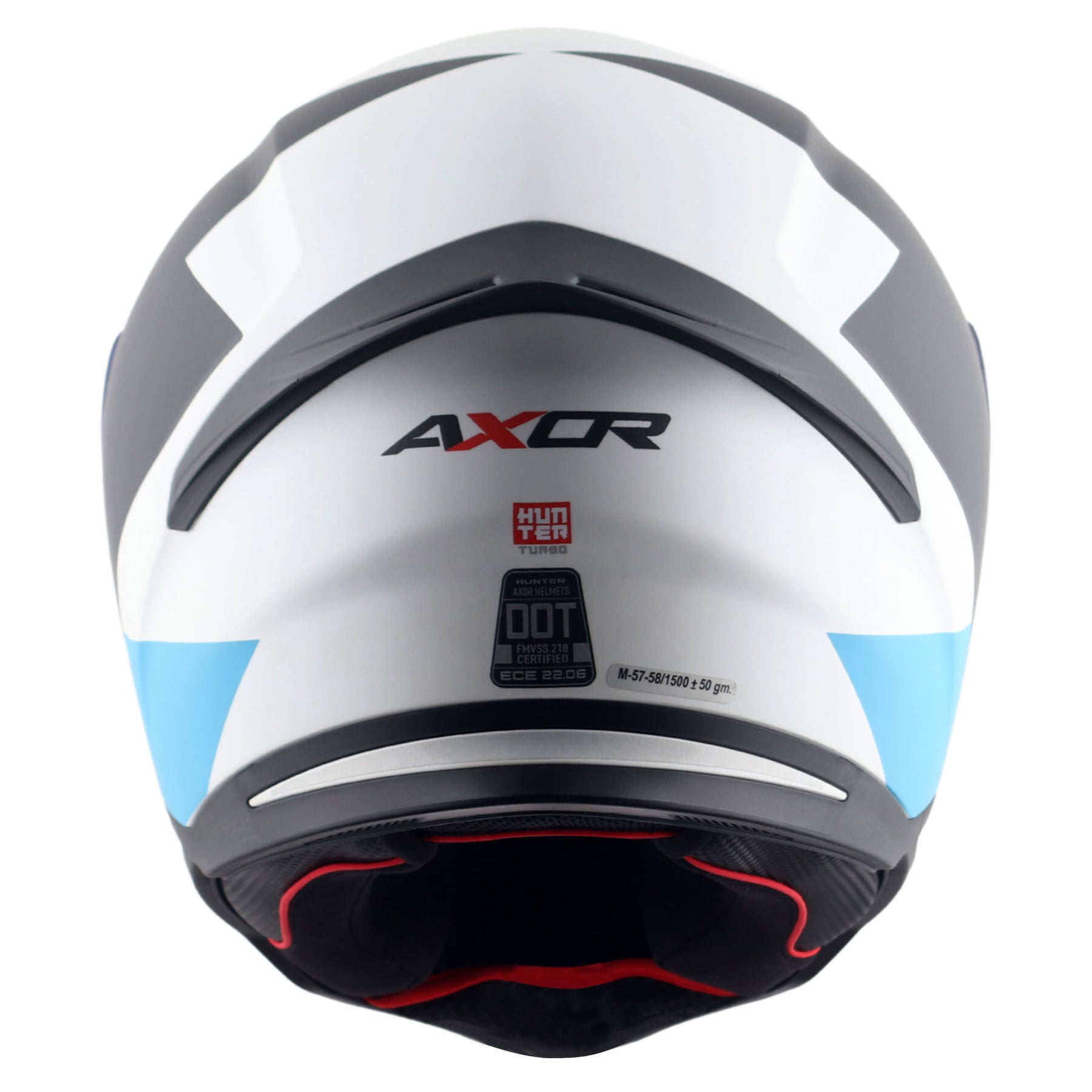 Axor Hunter SH890 Full Face Helmet - Turbo White Red Gloss