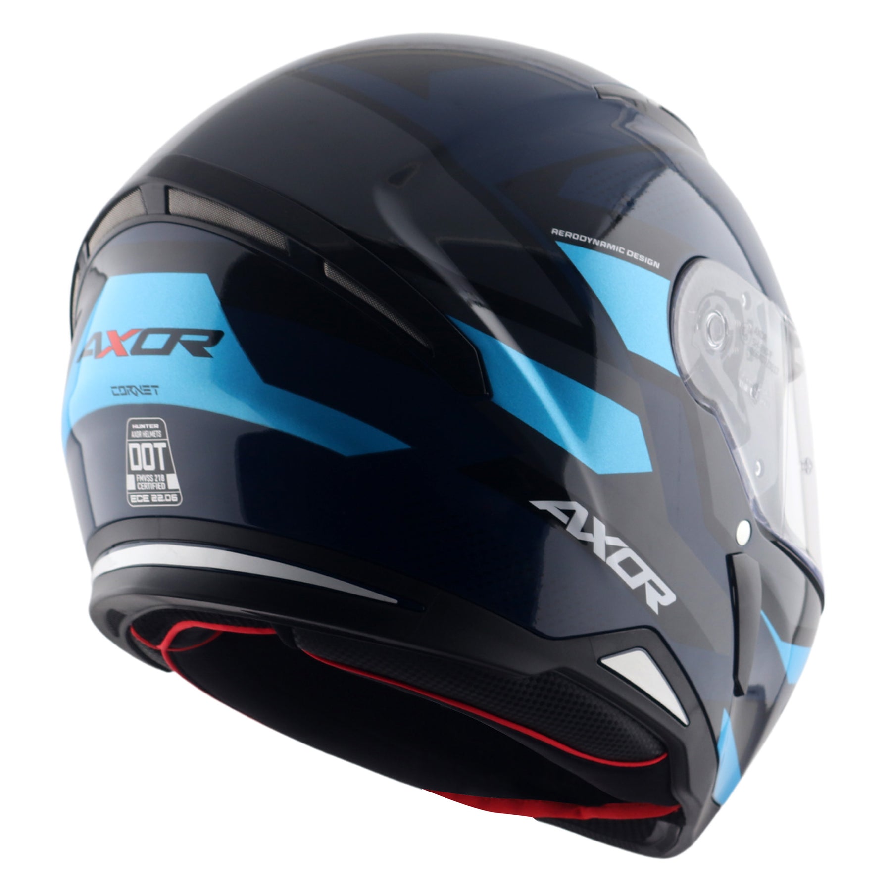 Axor Hunter SH890 Full Face Helmet - Cornet Black Blue Gloss