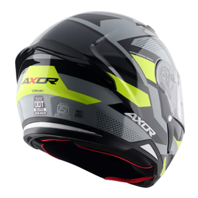 Axor Hunter SH890 Full Face Helmet - Cornet Black Neon Yellow Gloss