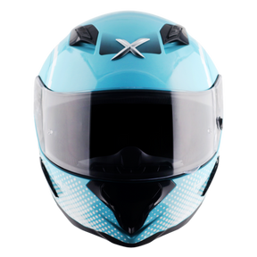 Axor Hunter SH890 Full Face Helmet - Spear Blue White Gloss