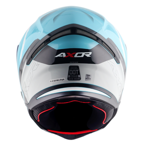 Axor Hunter SH890 Full Face Helmet - Spear Blue White Gloss