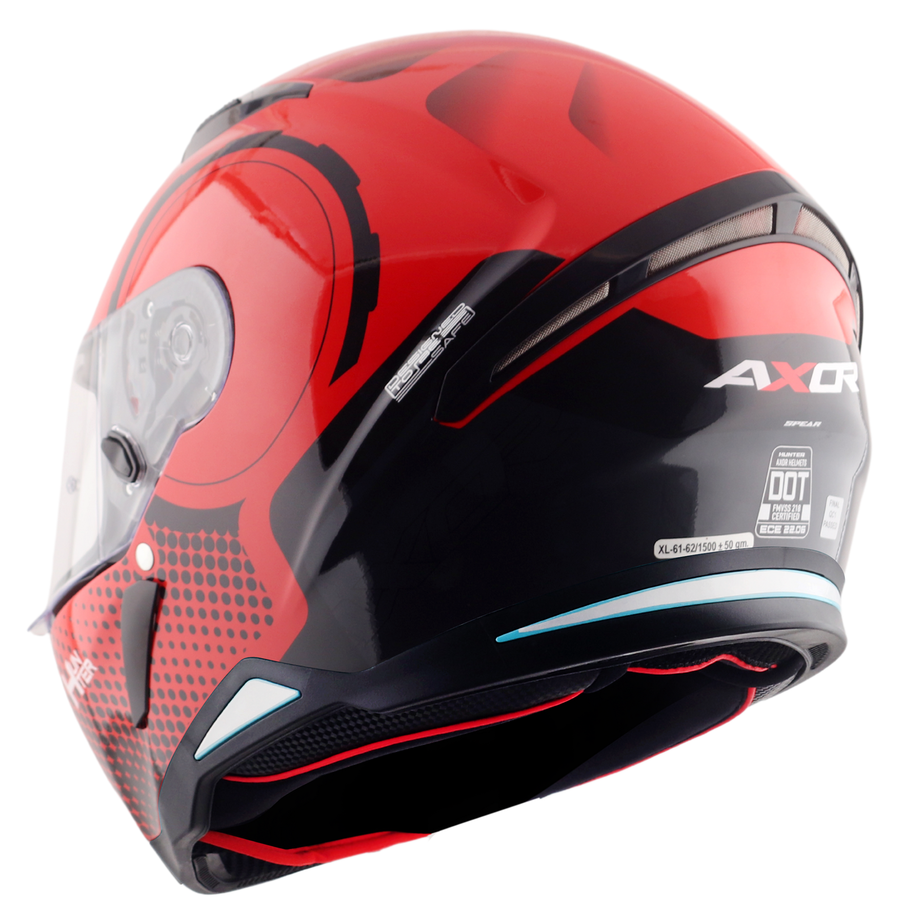 Axor Hunter SH890 Full Face Helmet - Spear Red Gloss
