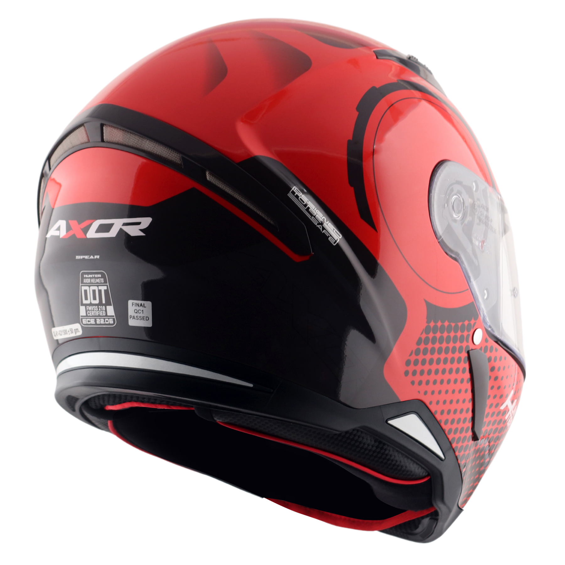 Axor Hunter SH890 Full Face Helmet - Spear Red Gloss