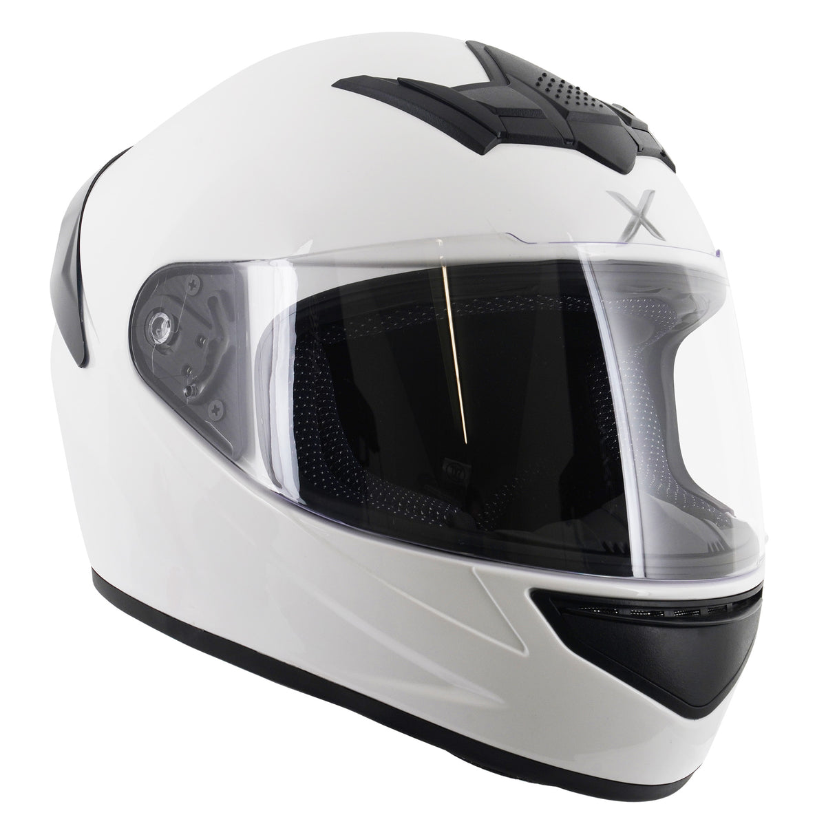 Axor Rage Full Face Motorcycle Motorbike Scooter Helmet - Gloss White