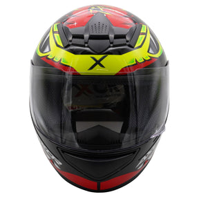 Axor Rage Full Face Motorcycle Motorbike Helmet - Python Red Yellow Black Gloss