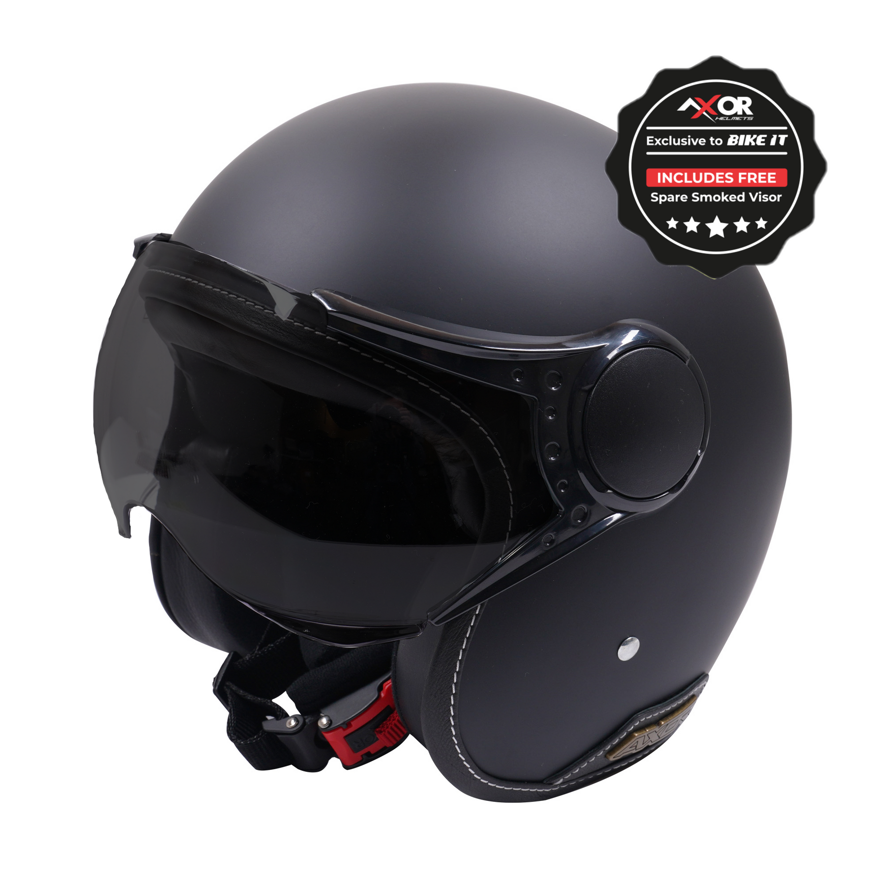 Axor Helmet Jet Open Face - Matt Black / Black