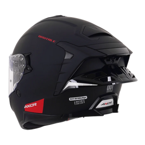 Axor Brutale Full Face Helmet With Dual Spoiler - Black Matt