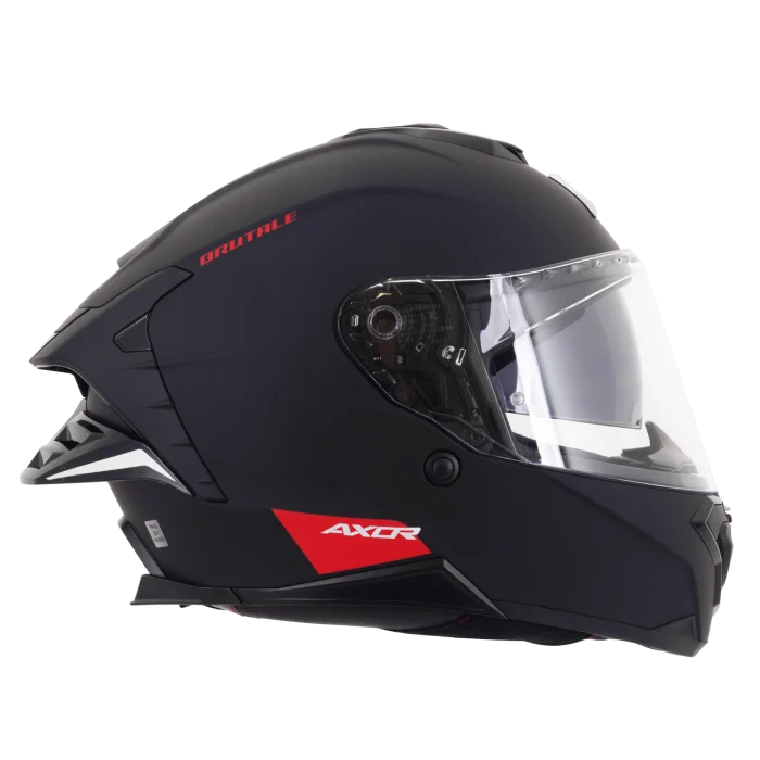 Axor Brutale Full Face Helmet With Dual Spoiler - Black Matt