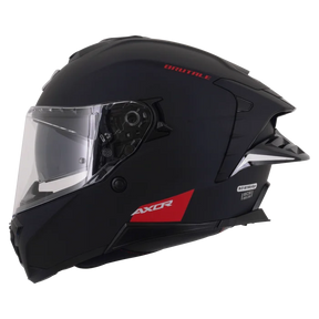 Axor Brutale Full Face Helmet With Dual Spoiler - Black Matt