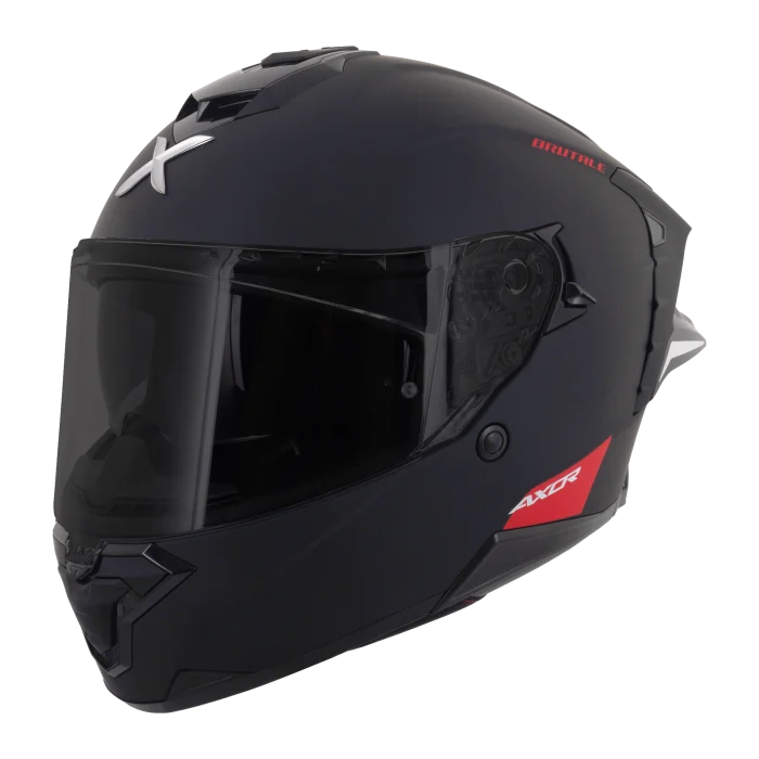 Axor Brutale Full Face Helmet With Dual Spoiler - Black Matt