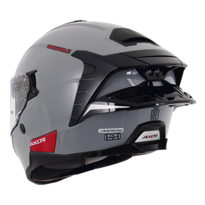 Axor Brutale Full Face Helmet With Dual Spoiler - Nardo Grey Gloss