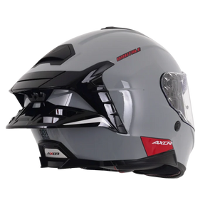 Axor Brutale Full Face Helmet With Dual Spoiler - Nardo Grey Gloss