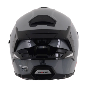 Axor Brutale Full Face Helmet With Dual Spoiler - Nardo Grey Gloss
