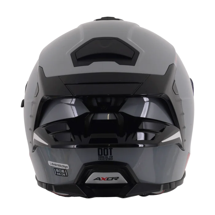 Axor Brutale Full Face Helmet With Dual Spoiler - Nardo Grey Gloss