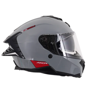 Axor Brutale Full Face Helmet With Dual Spoiler - Nardo Grey Gloss