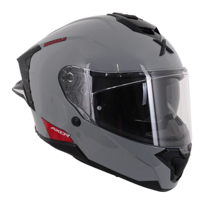 Axor Brutale Full Face Helmet With Dual Spoiler - Nardo Grey Gloss