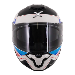 Axor Brutale Full Face Helmet With Dual Spoiler - Ryden White Red Blue