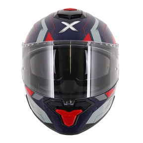 Axor Brutale Full Face Helmet With Dual Spoiler - Plexus Blue Red
