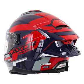 Axor Brutale Full Face Helmet With Dual Spoiler - Plexus Blue Red