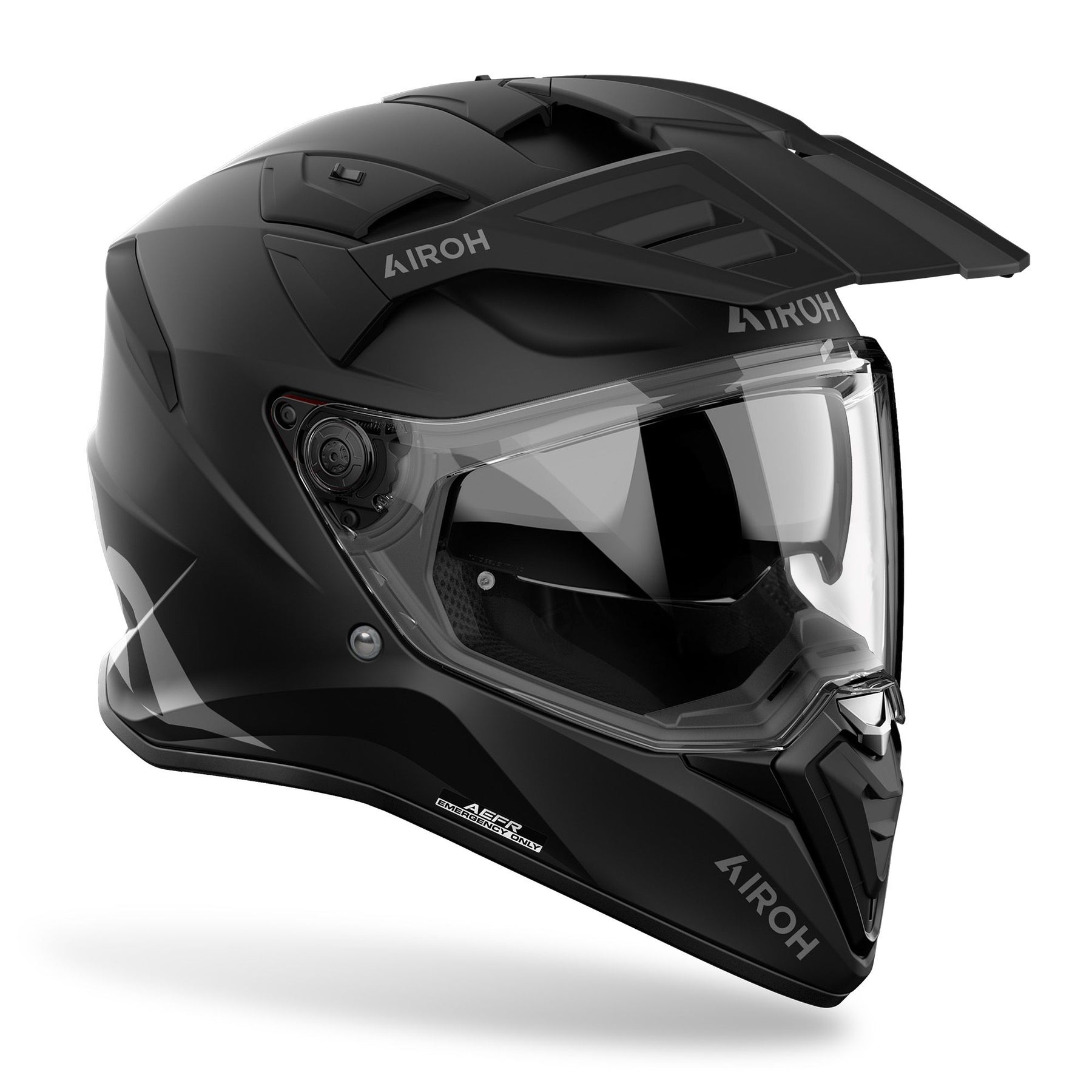 Airoh Bandit 2 in 1 Adventure Motorcycle Motorbike Helmet - Black Matt ECE 2206