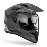 Airoh Bandit 2 in 1 Adventure Motorcycle Motorbike Helmet - Dark Grey Gloss ECE 2206