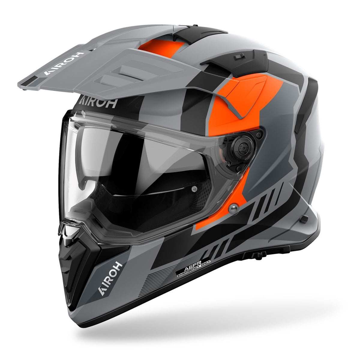 Airoh Bandit 2 in 1 Adventure Motorcycle Motorbike Helmet - Horn Orange Matt ECE 2206