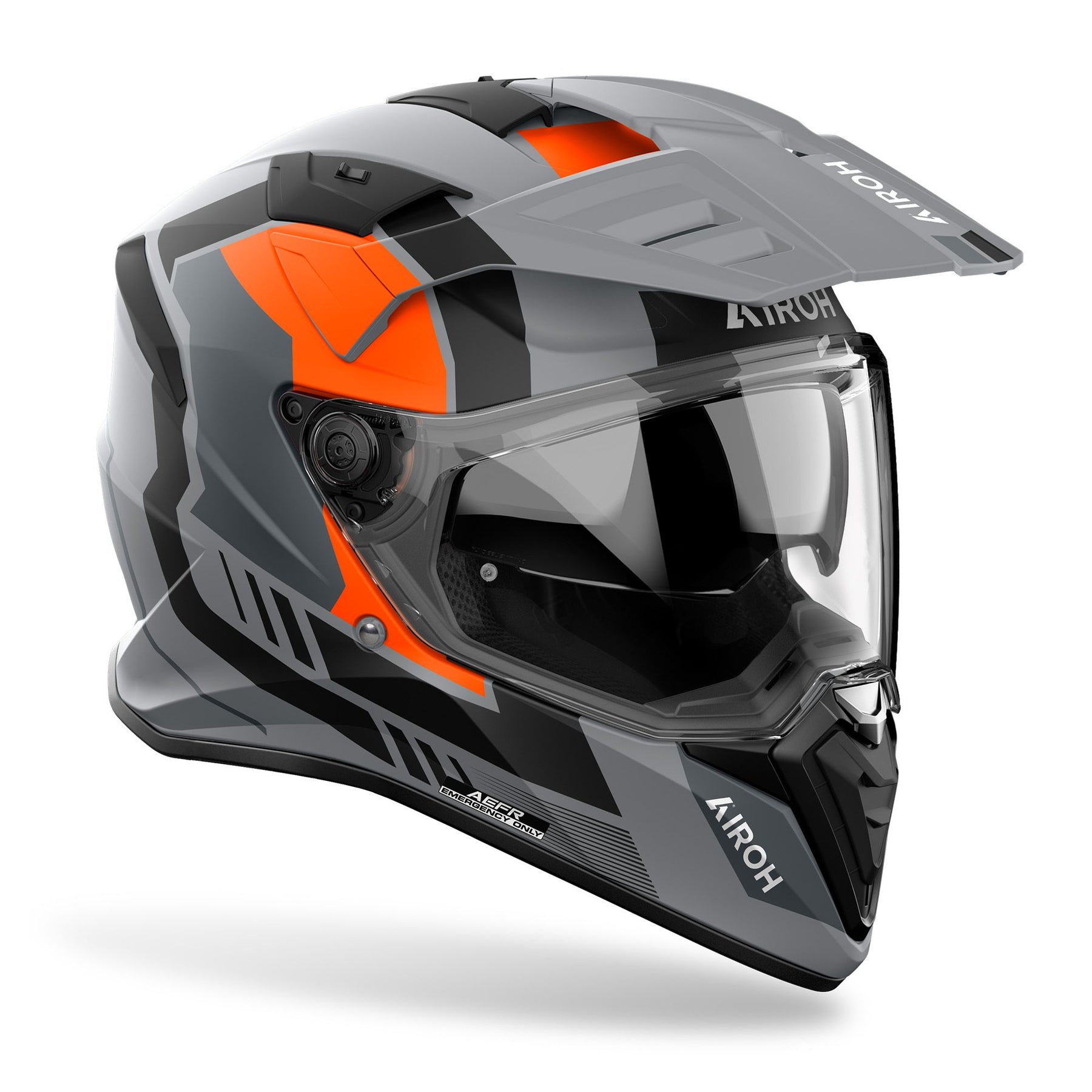 Airoh Bandit 2 in 1 Adventure Motorcycle Motorbike Helmet - Horn Orange Matt ECE 2206