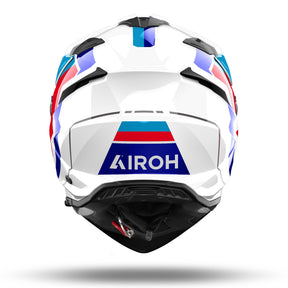 Airoh Bandit 2 in 1 Adventure Motorcycle Motorbike Helmet - Horn White Gloss ECE 2206