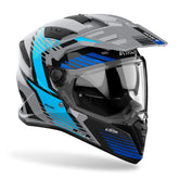 Airoh Bandit 2 in 1 Adventure Motorcycle Motorbike Helmet - Spicy Blue Gloss ECE 2206