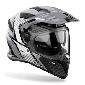 Airoh Bandit 2 in 1 Adventure Motorcycle Motorbike Helmet - Spicy Grey Gloss ECE 2206