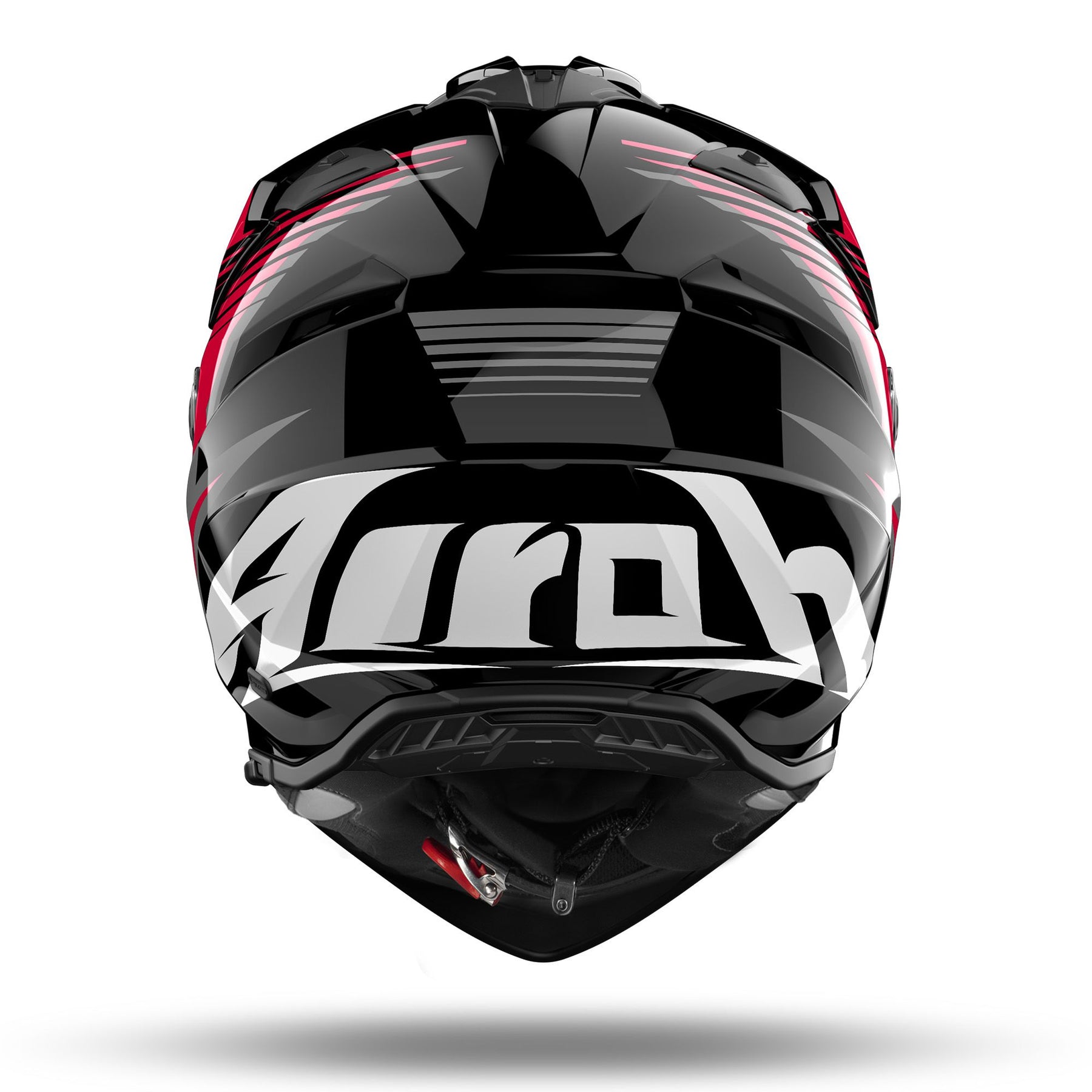 Airoh Bandit 2 in 1 Adventure Motorcycle Motorbike Helmet - Spicy Red Gloss ECE 2206