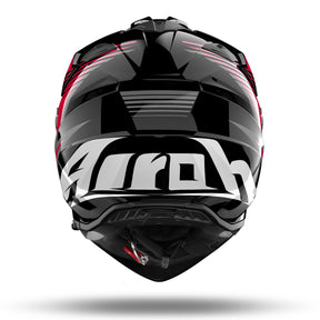Airoh Bandit 2 in 1 Adventure Motorcycle Motorbike Helmet - Spicy Red Gloss ECE 2206