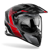 Airoh Bandit 2 in 1 Adventure Motorcycle Motorbike Helmet - Spicy Red Gloss ECE 2206