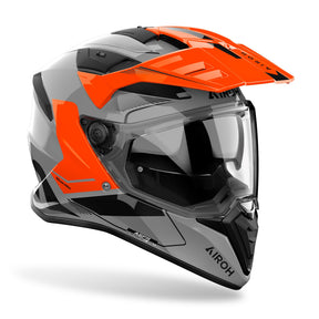 Airoh Bandit 2 in 1 Adventure Motorcycle Motorbike Helmet -Tune Orange Gloss ECE 2206