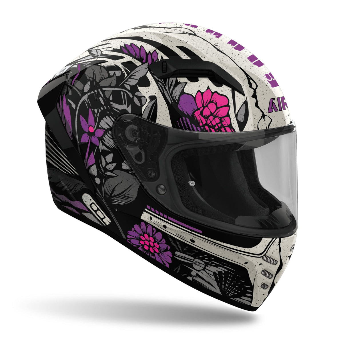 Airoh Connor Full Face Motorcycle Motorbike Helmet -  Bloom Gloss ECE 2206