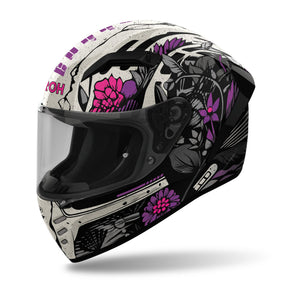 Airoh Connor Full Face Motorcycle Motorbike Helmet -  Bloom Gloss ECE 2206