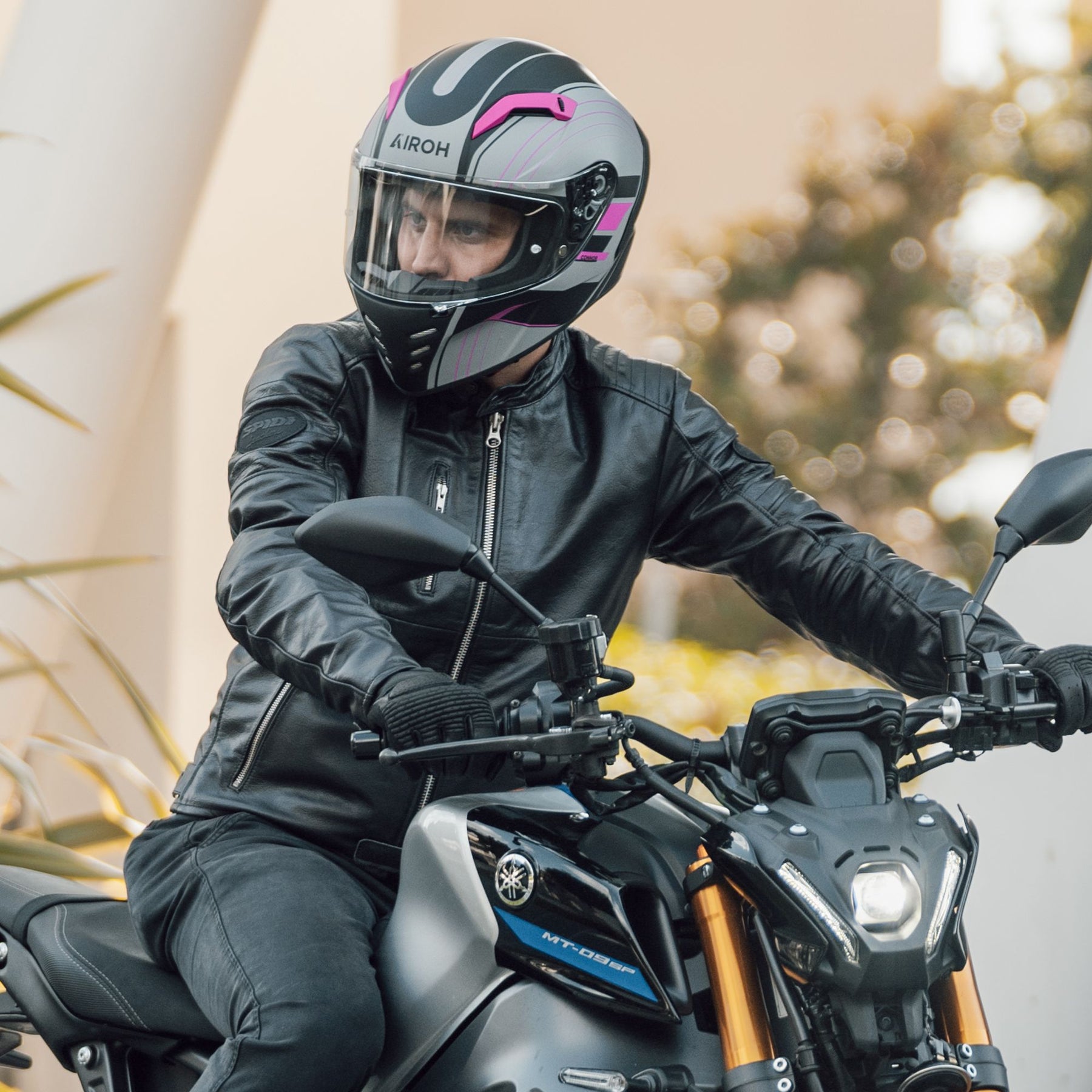 Airoh Connor Motorcycle Helmet - Achieve Pink Matt ECE 2206