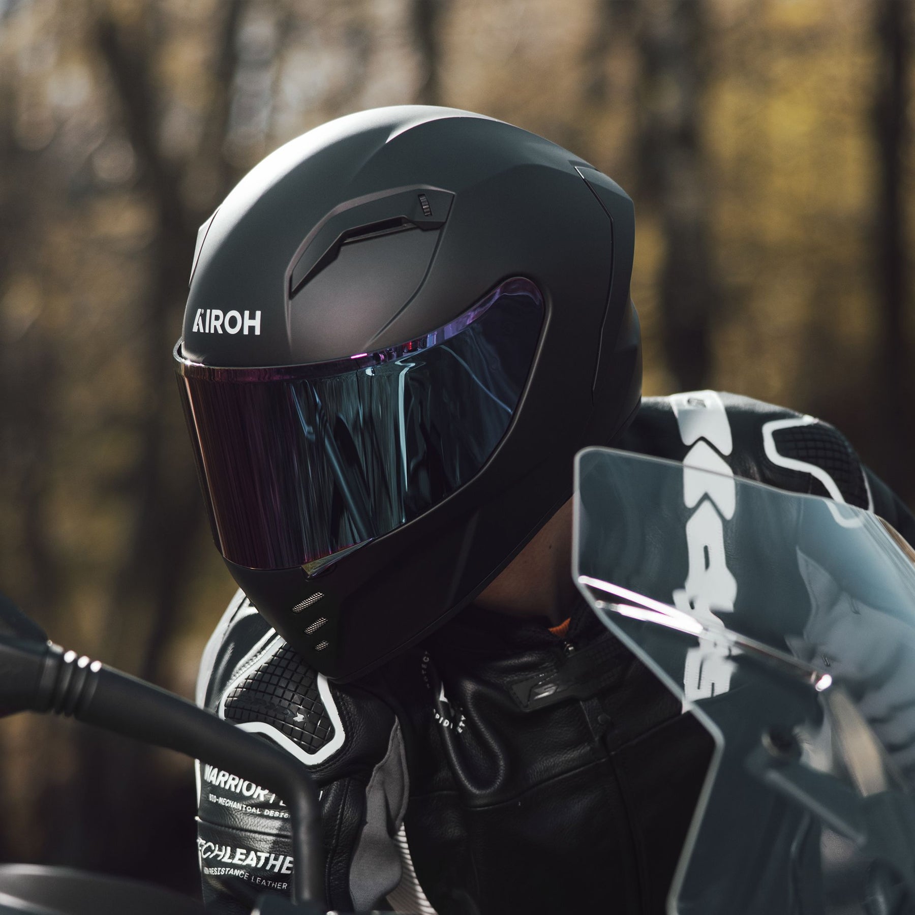 Airoh Connor Motorcycle Helmet - Black Matt ECE 2206