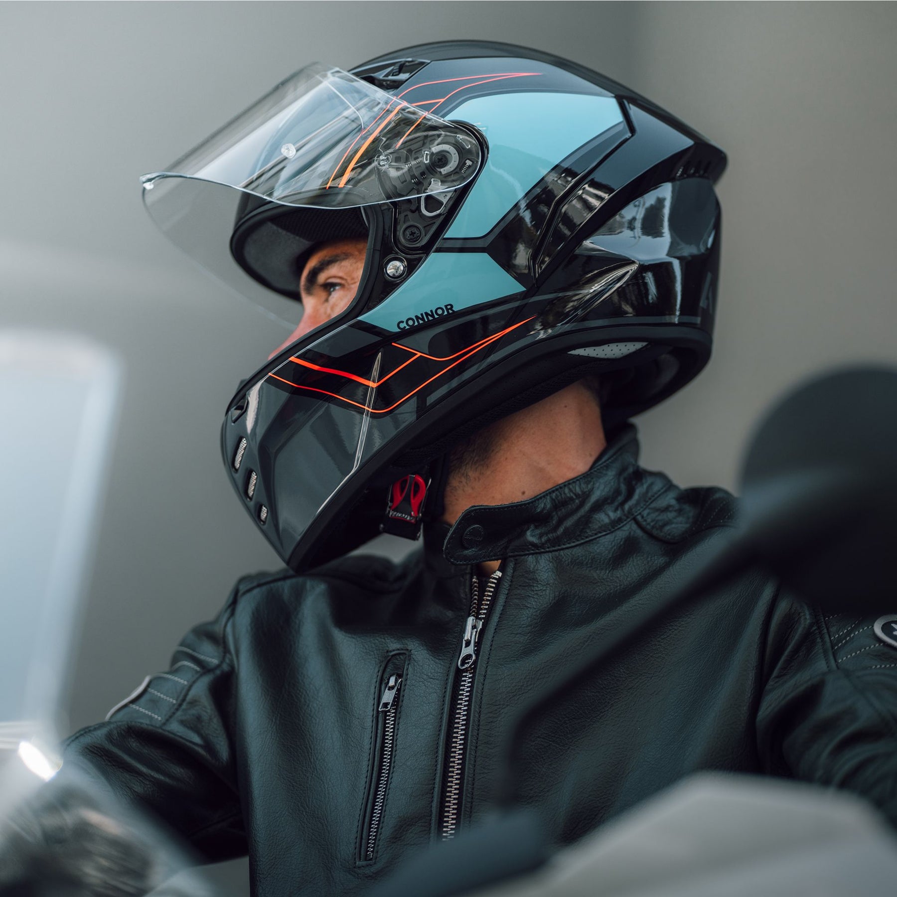 Airoh Connor Motorcycle Helmet - Dunk Gloss ECE 2206